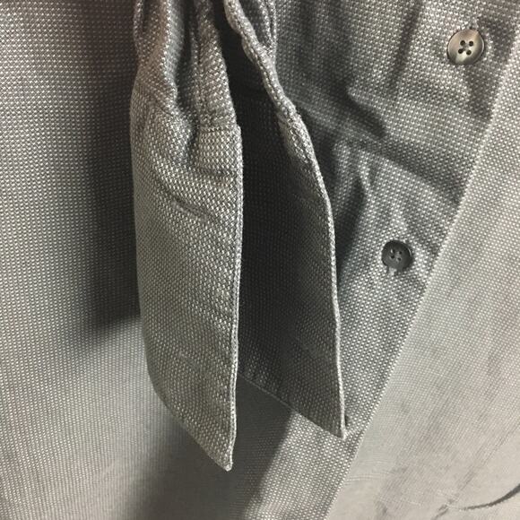 AKA Eddie Bauer Button Down Shirt Gray White XL - Picture 8 of 12